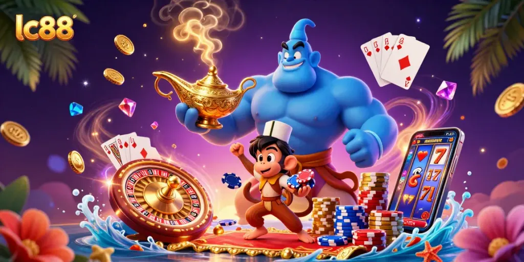 Win big at lc88 with stunning slots and lively casino games set in a magical 3D scene.