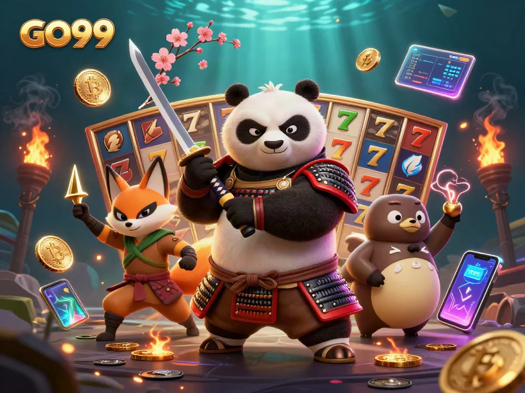Experience thrilling slots gameplay at GO99 with vibrant 3D characters and rich casino themes.