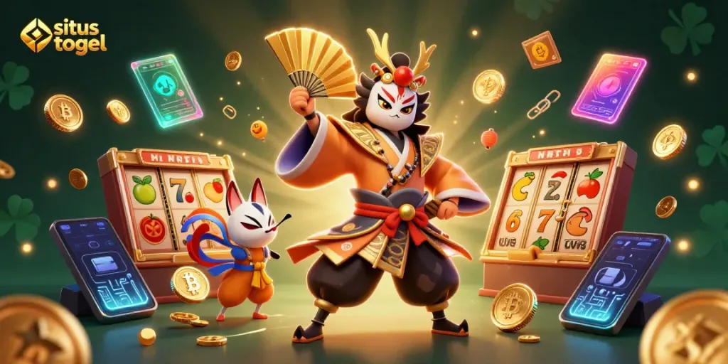 Experience the charm of situs togel with vibrant characters and dynamic casino elements.