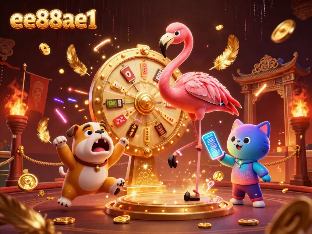 Experience the excitement at ee88ae1 with playful mascots showcasing casino rewards.