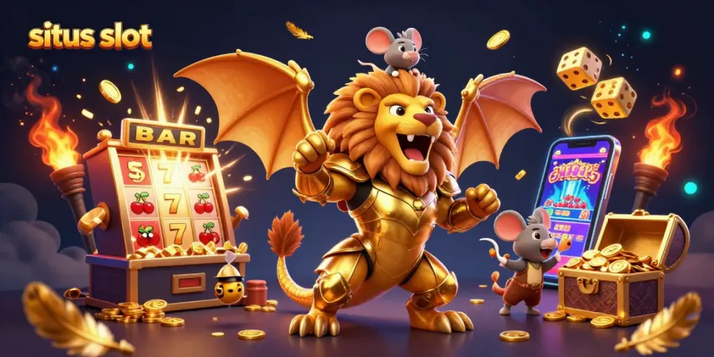 Experience the thrill of situs slot with golden jackpots, enchanting characters, and vibrant gaming elements.