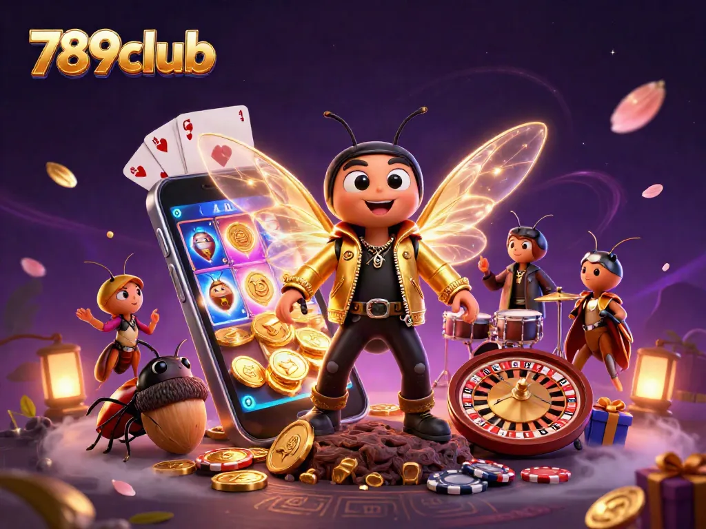 Engage with 789club's vibrant casino world featuring colorful slots and dynamic characters.