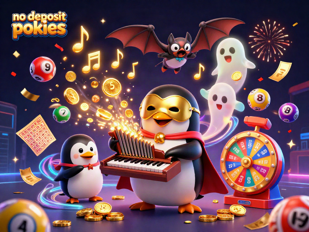 Engage in no deposit pokies fun with animated characters and vibrant gambling elements