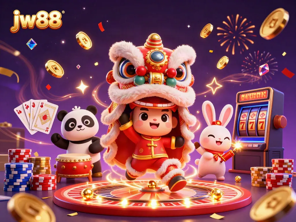 Experience the excitement of jw88 casino, featuring vibrant characters and dynamic winning elements.