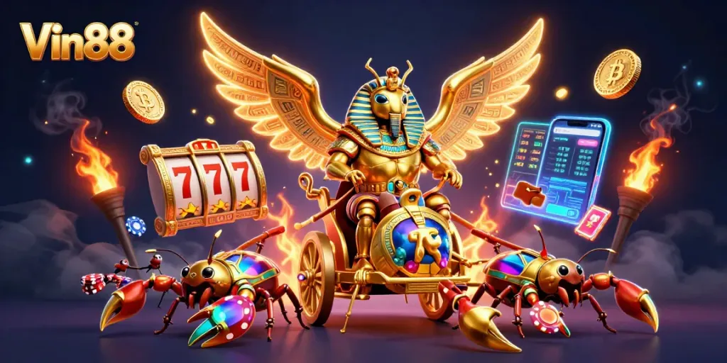 Experience thrilling gameplay at Vin88 with a vibrant online casino scene filled with excitement.
