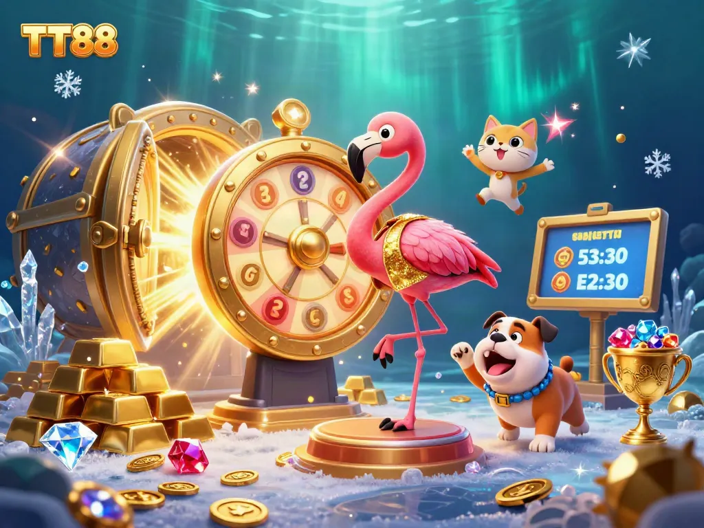 Experience high-stakes excitement at TT88 with a vibrant casino celebration featuring flashy prizes and eager contestants.