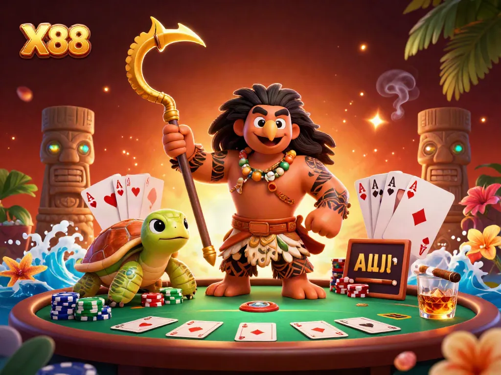 Join the action at X88 with vibrant poker games featuring a demigod and treasures galore!