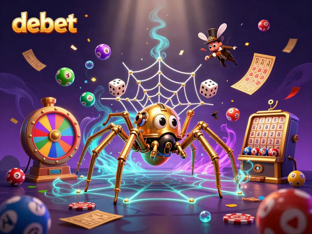Roll winning dice with debet’s engaging steampunk-themed 3D illustration of a charming casino web.