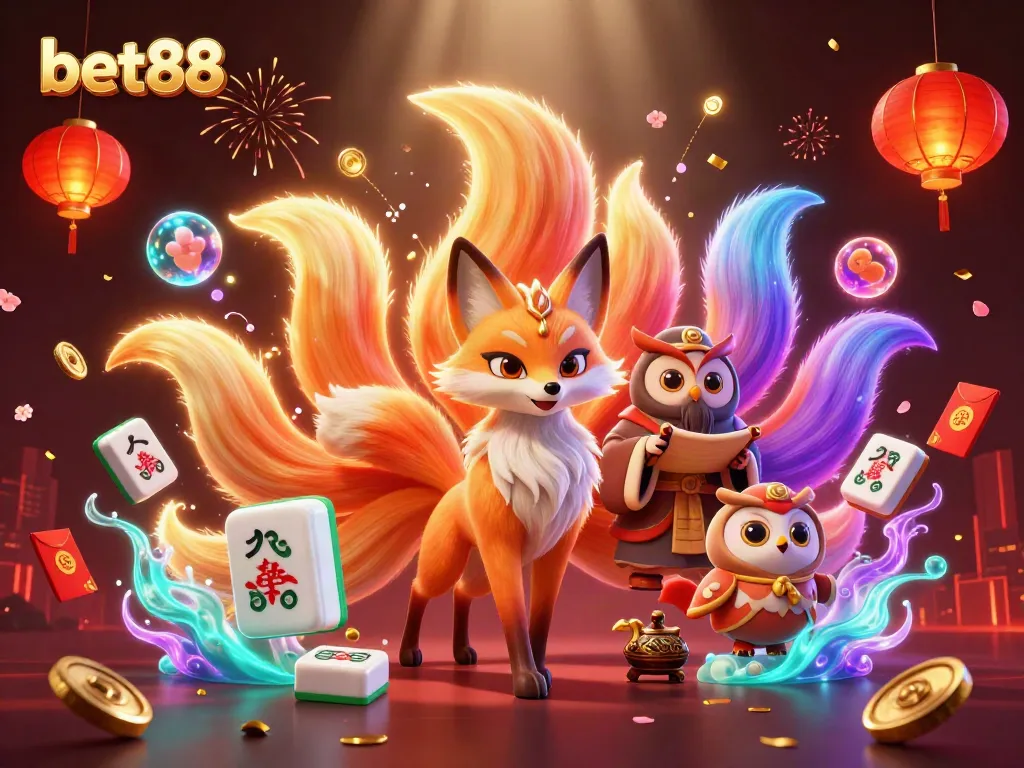 Experience the thrill of bet88's illuminating gaming world with vibrant spirits and festive elements.
