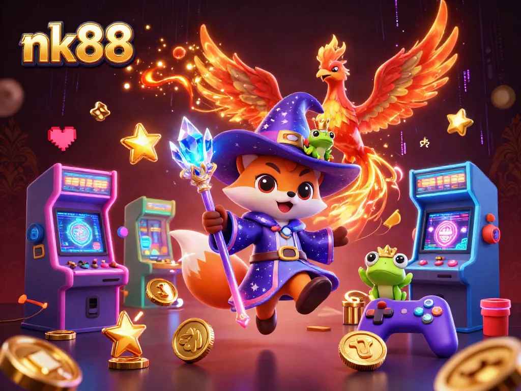 Engage in thrilling gameplay with nk88 featuring a wizard fox, phoenix, and enchanting game elements.