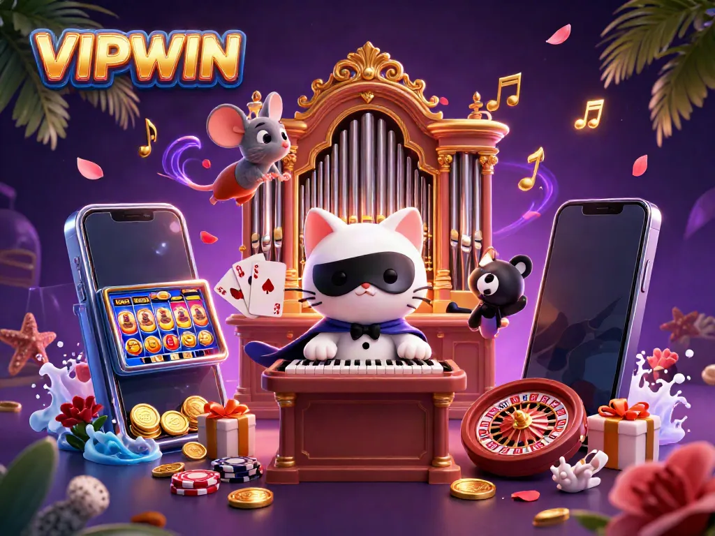 Experience thrilling gaming action at VIPWIN with vibrant casino characters and dynamic elements.