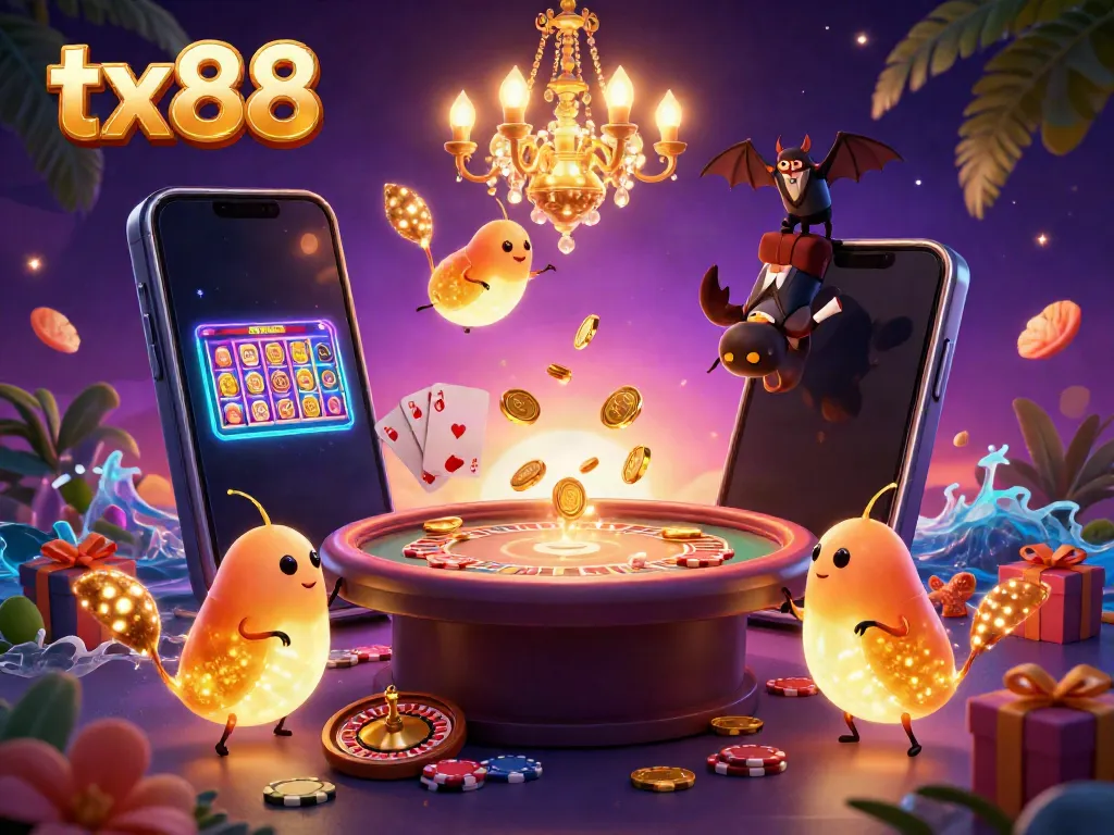 Experience thrilling gaming at tx88 with vibrant online casino allure, illuminated by whimsical glowworms.