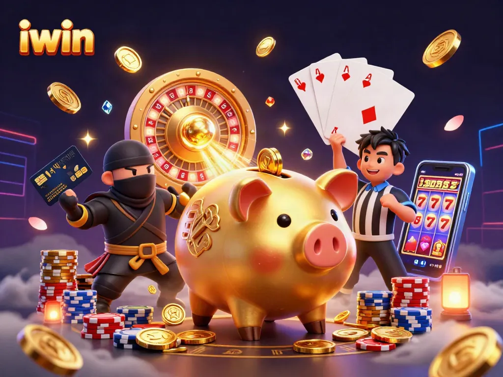 Experience thrilling wins with iwin's engaging casino scene featuring vibrant characters and dynamic elements.