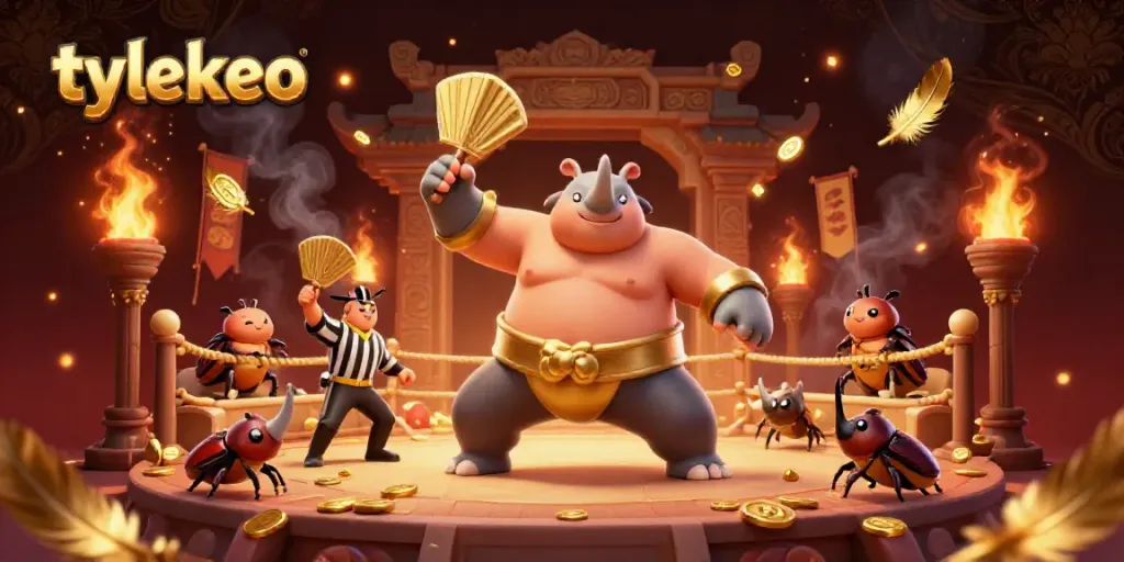 Bet on winning with tylekeo in this dynamic 3D illustration of a betting arena.