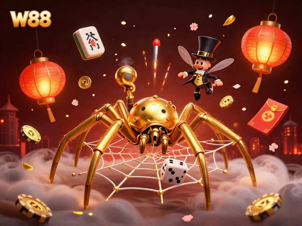 W88 captivates with vibrant 3D steampunk characters in a bustling casino atmosphere.