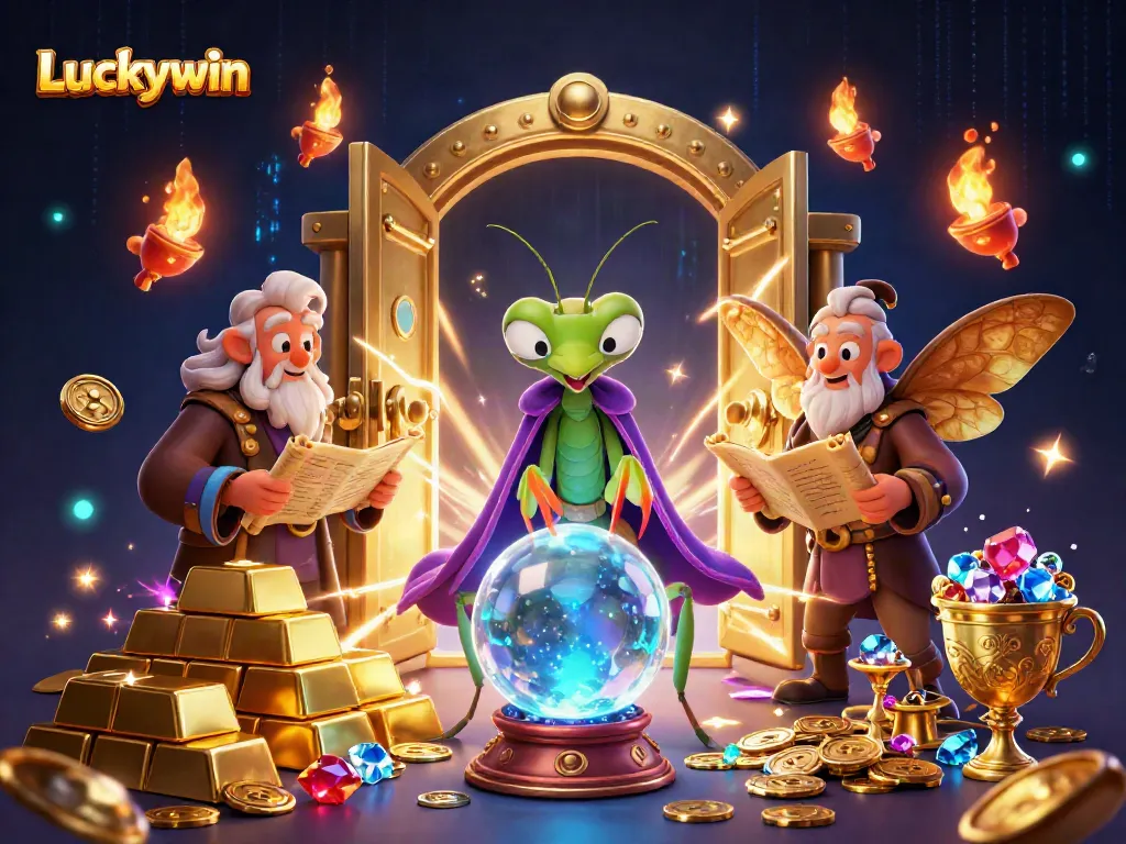 Experience thrilling chances to win at Luckywin with vibrant gaming elements and magical characters.